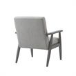 Alton  Armchair  Gray/Gray Linen  Upholstered  Square  Arms