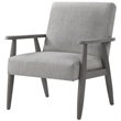 Alton  Armchair  Gray/Gray Linen  Upholstered  Square  Arms