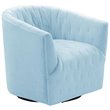Grecia  Accent  Chair  Light  Blue  Velvet  Upholstered  Tufted