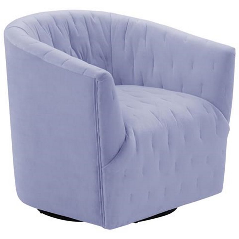 Grecia  Accent  Chair  Lilac  Velvet  Upholstered  Tufted