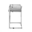 Kamiya Bar Stool Gray/Chrome Velvet  Geometric Frame Upholstered