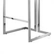 Kamiya Bar Stool Gray/Chrome Velvet  Geometric Frame Upholstered