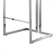 Kamiya Bar Stool Navy/Chrome Velvet  Geometric Frame Upholstered