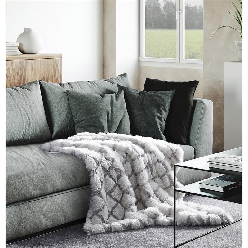 Rosemarie Throw Gray Acrylic 50