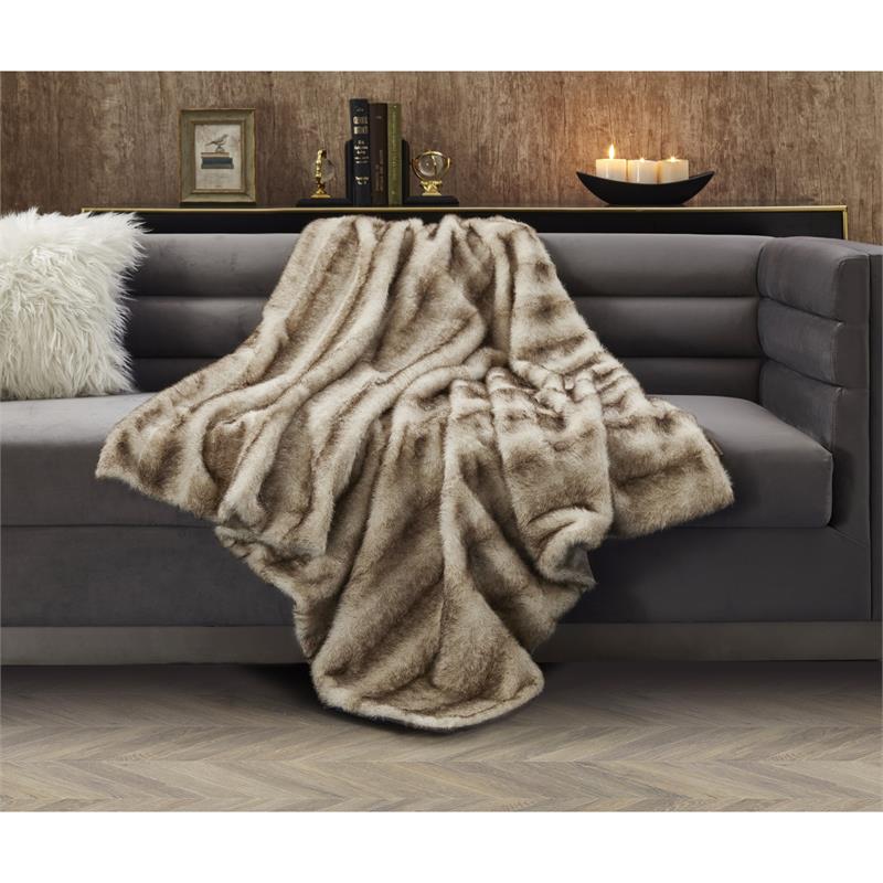 Jenson Throw Brown Acrylic 50