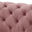 Arlette Club Chair Rust Velvet  Button Tufted Gold Nailhead Trim Sinuous Springs