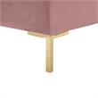 Arlette Sofa Rust Velvet  Button Tufted Gold Nailhead Trim Sinuous Springs