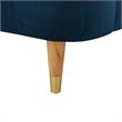 Aubreigh Bed Navy Velvet Queen Upholstered Channel Tufted