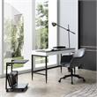 Floyd Eucalyptus Wood Desk Black/White 43.3L x 21.6W x 30H 2 Storage Drawers