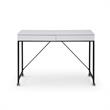 Marcelino Wooden Desk White/Black 43.3L x 21.6W x 30H 2 Storage Drawers
