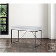 Marcelino Wooden Desk White/Black 43.3L x 21.6W x 30H 2 Storage Drawers