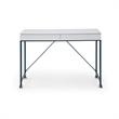 Marcelino Wooden Desk White/Navy 43.3L x 21.6W x 30H 2 Storage Drawers