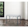 Marcelino Wooden Desk White/Navy 43.3L x 21.6W x 30H 2 Storage Drawers