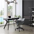 Aleeah Wooden Desk Grey/Black 43.3L x 21.6W x 30H 3 Storage Drawers
