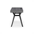 Aleeah Wooden Desk Grey/Black 43.3L x 21.6W x 30H 3 Storage Drawers