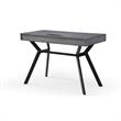 Aleeah Wooden Desk Grey/Black 43.3L x 21.6W x 30H 3 Storage Drawers