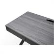 Aleeah Wooden Desk Grey/Black 43.3L x 21.6W x 30H 3 Storage Drawers