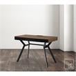 Aleeah Wooden Desk Walnut/Black 43.3L x 21.6W x 30H 3 Storage Drawers