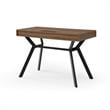 Aleeah Wooden Desk Walnut/Black 43.3L x 21.6W x 30H 3 Storage Drawers