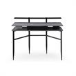 Layna Wooden Desk Gray/Black  43.3L x 22.8W x 34.8H 1 Storage Drawer Side
