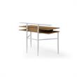 Layna Wooden Desk Natural/White 43.3L x 22.8W x 34.8H 1 Storage Drawer Side