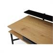Layna Wooden Desk Natural/Black 43.3L x 22.8W x 34.8H 1 Storage Drawer Side