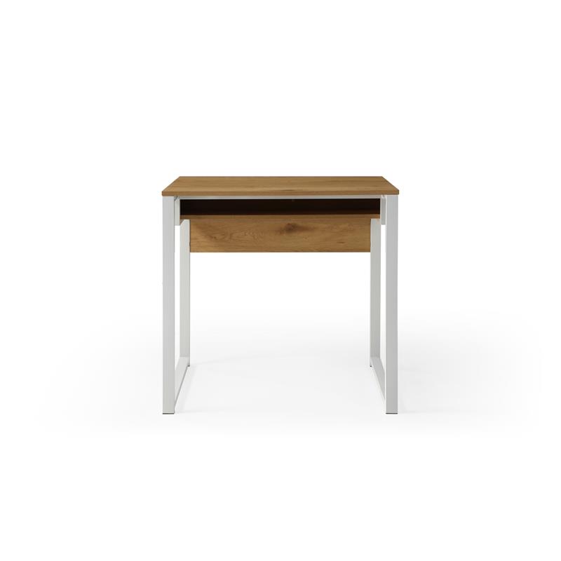 Taelynn Wooden Desk Natural/White 31.5L x 23.6W x 30H Open Front Storage