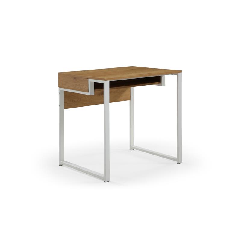 Taelynn Wooden Desk Natural/White 31.5L x 23.6W x 30H Open Front Storage