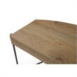 Kyran Wooden Desk Natural/Bronze 44.8L x 22.1W x 30H 2 Storage Drawers