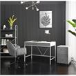 Yolanda Wooden Desk White/Grey 43.3L x 21.7W x 30H 2 Storage Drawers
