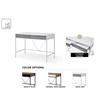Yolanda Wooden Desk Natural/Bronze 43.3L x 21.7W x 30H 2 Storage Drawers