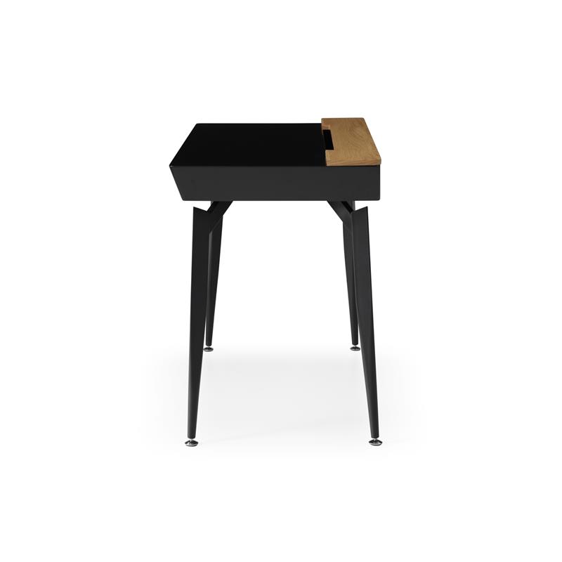 Zayda Wooden Desk Black/Natural 43.7L x 21.6W x 30H 3 Storage Drawers