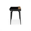 Zayda Wooden Desk Black/Natural 43.7L x 21.6W x 30H 3 Storage Drawers