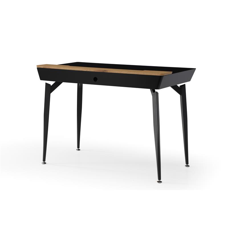 Zayda Wooden Desk Black/Natural 43.7L x 21.6W x 30H 3 Storage Drawers