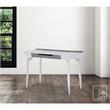 Zayda Wooden Desk White/Grey 43.7L x 21.6W x 30H 3 Storage Drawers