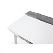 Zayda Wooden Desk White/Grey 43.7L x 21.6W x 30H 3 Storage Drawers
