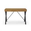 Mona Wooden Desk Natural/Black  43.3L x 21.7W x 30H 1 Storage Drawer X-Leg