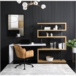 Nazir Wooden Desk White/Natural 92.5L x 23.6W x 65H Reversible Space Design
