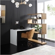 Nazir Wooden Desk White/Natural 92.5L x 23.6W x 65H Reversible Space Design