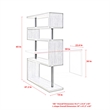 Nazir Wooden Desk White/Grey 92.5L x 23.6W x 65H Reversible Space Design