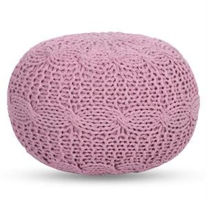 Posh Living Caelyn Cotton Yarn Pouf Blush