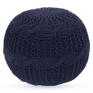 Posh Living Caelyn Cotton Yarn Pouf Navy