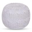 Posh Living Caelyn Cotton Yarn Pouf White