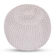 Posh Living Emmaleigh Cotton Yarn Pouf White