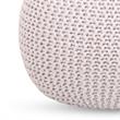 Posh Living Emmaleigh Cotton Yarn Pouf White