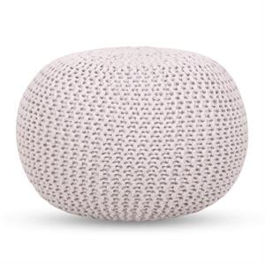 Posh Living Emmaleigh Cotton Yarn Pouf White