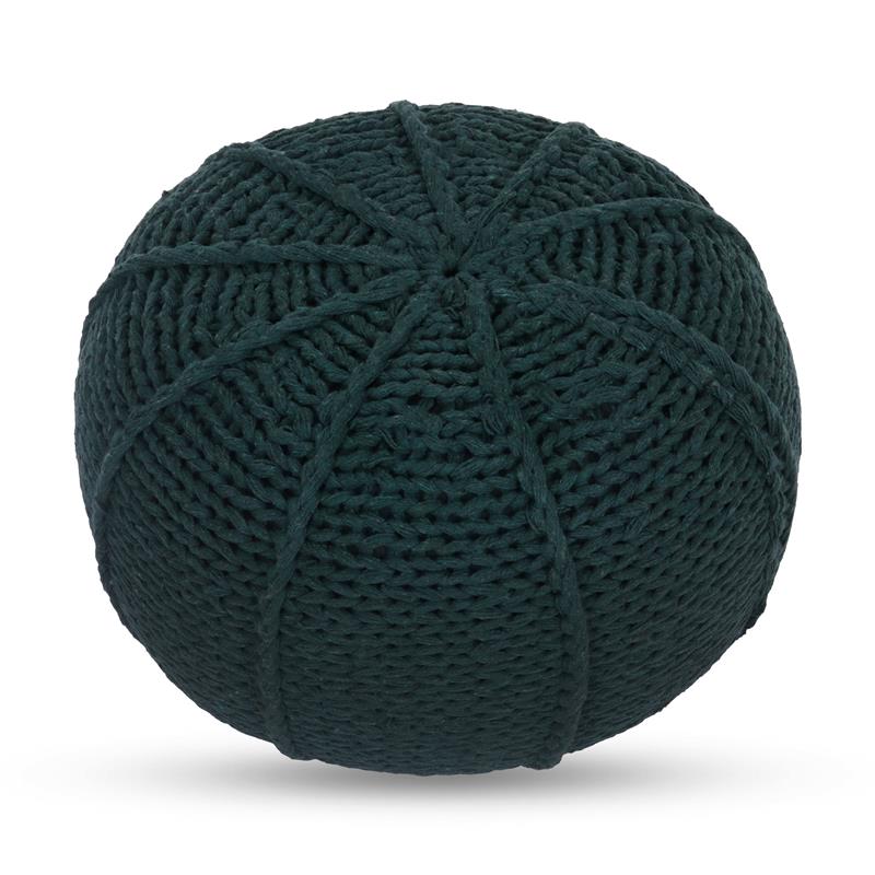 Posh Living Inaya Cotton Yarn Pouf Green