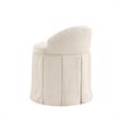Adleigh Vanity Stool Beige Linen 17.9L x 18.5W x 23.6H Slipcover Skirted