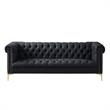 Posh Living Ryder Leather PU Sofa Black/Gold