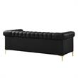 Posh Living Ryder Leather PU Sofa Black/Gold
